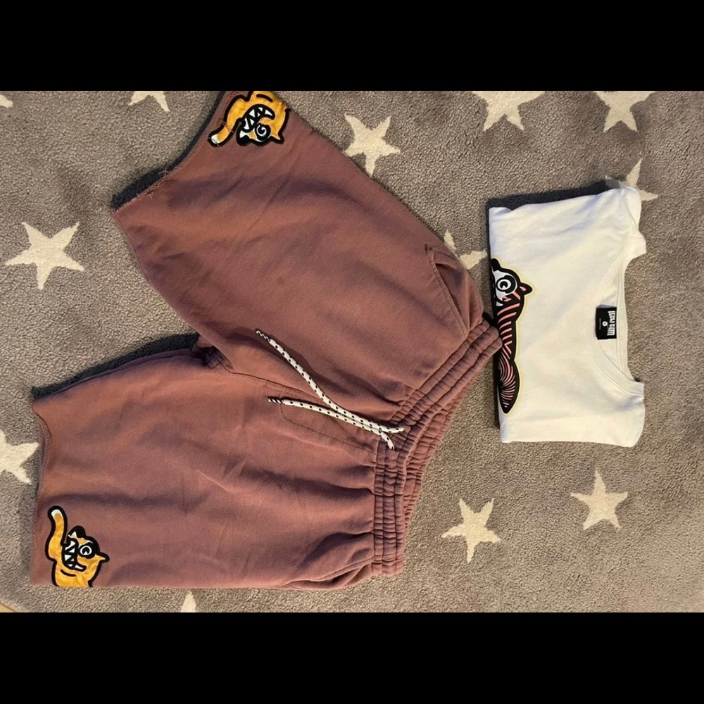 Authentic ice cream t shirt and shorts size large